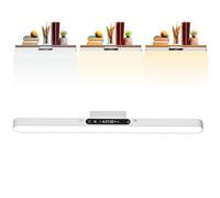 Barre Lumineuse LED Magnétique avec Horloge - Éclairage Rechargeable Sous Meuble | Lampe de Bureau pour Chambre d'Étudiant | Applique Murale d'Étude Sans Fil et Adhésive avec 3 Modes de Couleur et Ala