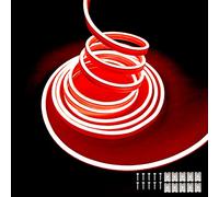 Barre Lumineuse LED néon Rouge, 5 m 12 V DC 600 SMD2835 LED étanche pour décoration intérieure et extérieure (sans entraînement)