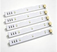Barre lumineuse LED pour réfrigérateur double porte Haier, lampe de | Lot de 5 barres lumineuses LED pour réfrigérateur à double porte Haier, lampe de rechange de 130 mm, bande blanche brillante