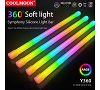 barre lumineuse LED Y360 ARGB, 5V, 3 broches x 2 + 4 broches, pour ordinateur de bureau, bande de lampe en Silicone, accessoire de décoration pour carte mère