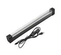 Barre lumineuse noire 9 W lampe fluorescente portable magnétique | Bande lumineuse fluorescente USB noire pour maison, club, salon, chambre à coucher, mur, plafond, armoire