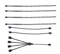 Barre lumineuse RVB pour PC, ampoules LED pour éclairage de boîtier compatibles avec ASUS Aura SYNC, ASROCK Aura RGB Gigabyte Plus de 12 V 4 broches en-tête vers M/B 4 bandes