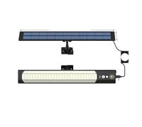 Barre lumineuse solaire d'extérieur à 316/158 LED, 7 modes, capteur de mouvement séparé, lampe frontale 1/2 avec fil 3 mètres, éclairage mural rue, Garage et cour(1Head)