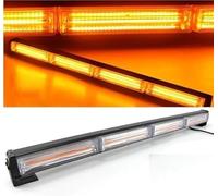 Barre Lumineuse Stroboscopique LED Orange 12V 72W 59cm 10 Mode Flash Feu Clignotante de Sécurité pour Véhicules d'urgence, de Réparation, d'Escorte