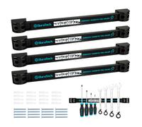 Barre Magnetique pour Outils, DURATECH, 4 Barre Aimantee Puissant Accroche Murale Outils, Porte Outils Mural Magnetique pour Maison Garage Atelier 30,5 x 2,3CM