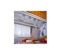Barre metallique blanche pour verres SILWY