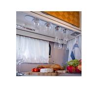 Barre metallique blanche pour verres SILWY