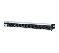 Barre multiprise - INTELLINET - I-CASE STRIP-12SH - 12 Prises - Aluminium - Noir