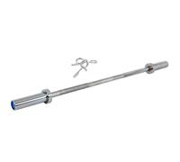 Barre Olympique Droite THUNDER® 220 cm | 50 mm | Acier Chromé | Pro | 600 kg Max | Avec Colliers de Serrage | Musculation