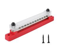 Barre omnibus à goujon M6, bloc de Distribution d'énergie batterie 12V, barre positive et négative for camion, bateau, voiture, camping-car, caravane pour Voitures, Camping-Cars, navires, Yachts(Red)