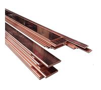 Barre omnibus en cuivre pur C110, 1 pièce, barre plate en cuivre haute conductivité for applications électriques et architecturales(L: 33.86 in/860mm)