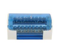 Barre Omnibus Monophasée 250-450 V, 11 Positions avec Bornier à Vis et Rail DIN, Boîte de Distribution Électrique 2 Rangées pour Projets de Câblage