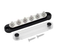Barre omnibus négative 300A, bloc de Distribution 12V, goujons terminaux M6, barre omnibus de terre Positive 48V DC, for automobile, voiture, bateau(Black Color)