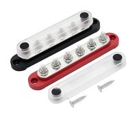 Barre omnibus négative 300A, bloc de Distribution 12V, goujons terminaux M6, barre omnibus de terre Positive 48V DC, for automobile, voiture, bateau(Mix Color)