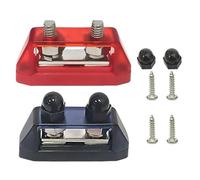 Barre Omnibus | Support De Bloc De Distribution D'énergie | Jonction De Terminal De Batterie, Barre Omnibus À Double Puissance 12-48V Pour Voitures, Bateaux, Remorques, Camping-car, Marine, Automobile