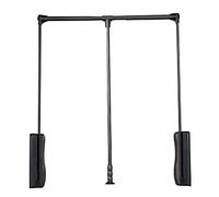 Barre Penderie Escamotable, Alliage D'aluminium, Amortisseur D'amortissement Pull-Down, Vêtements Suspendus La Charge D'environ 30 Kg, La Garde-Robe Est Économe De La Main-D'œuvre,Noir,830mm~1150mm