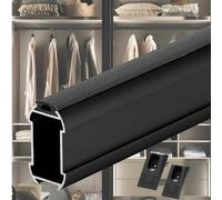 barre penderie Tringle de placard carrée robuste, tringle de garde-robe en alliage d'aluminium for tringle à vêtements de placard, tiges de main courante de placard de 15 22 50 65 70 pouces for armoir