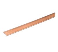 Barre plate carrée en cuivre rouge modèle T2, plaque rectangulaire droite en cuivre pur (1 pièce)(1.2x25x500mm)