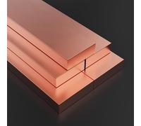 Barre plate en cuivre pur à 99,9% (1 pièce) - Barre omnibus haute conductivité for projets industriels et de bricolage, épaisseur 0,5-5 mm x longueur 500 mm(3mmx8mm)