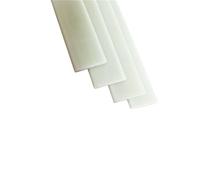 Barre plate en fibre de verre solide - Bandes carrées blanches en fibre de verre de 0,5 m for modèles d'avions RC - 2 tiges élastiques(4.7X15.5mm)