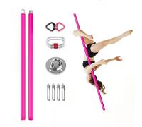 Barre pole dance aérienne, barre suspendue 2 m, tube de fitness et yoga suspendu portable, tube fitness suspendu professionnel 45 mm, barre de danse rotative en acier et silicone