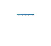 Barre de pontage 1P 63A languette 10mm² bleu 12M (KB963N)
