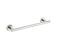 WENKO Barre Porte-Serviettes Bosio Brillante, Porte-Serviettes Long avec Espace pour Les Serviettes de Bain, pour Les Serviettes de Douche, qualité Massive en Acier INOX au Fini Brillant, 40x5,5x7cm