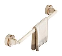 Barre porte-serviettes pliable à ventouse sans perçage pour salle de bain, support mural peu encombrant pour gants de toilette et serviettes, solution de rangement de douche