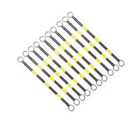 Barre pour cônes de signalisation, Barre de cône signalisation rétractable, paquets multiples, rouge, blanc, jaune, noir, 3, à 7,2 pieds, extensible avec film réfléchissant(10pack-yellow/Black)