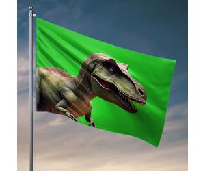 Barre pour homme avec tyrannosaure féroce Rex avec une bouche ouverte affichant des dents pointues - Accessoires de barre de drapeaux amusants pour chambre (30 x 45 cm)