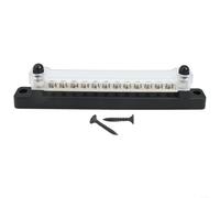Barre pour omnibus Acier Nylon 12 Voies 25A par Circuit Barre | 12 circuits indépendants, 150A capacité totale, couvercle inclus, protection court-circuit, distribution fiable