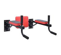 Barre pour traction - dip station Vidaxl Station de dips Noir et Rouge 72,5 x 70 x 31 cm