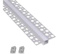 Barre profilée Union panneaux de plâtre avec conduit d'éclairage LED barres 2 m encastré rétractable + coque lumière continue (plat - plat)