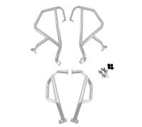 Barre Protection Moteur pour CFMOTO 450MT Barre Protection pour Cadre Pare-Chocs Et Kit Protection Contre Les Chutes Support Sacoches Latérales Moto Barre De Protection Moto(A-Silver 1 Set)