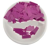 Barre rectangulaire 6 * 19 mm à deux trous for sequins plats, couture, artisanat de mariage, accessoire de vêtements DIY for femmes(Solid Fuchsia)