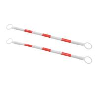 Barre rétractable pour cônes - vidaXL - Lot de 2 - Plastique - 116-197 cm - Bandes réfléchissantes