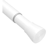 Barre Rideau Sans Perçage Tringle Rideau Douche Tringle Extensible Entre 2 Murs Pour Vêtements De Douche Blanc 183-250CM