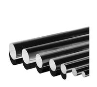 Barre ronde en acrylique, 10 tiges de cheville, diamètre 2-5 mm, longueur 500 mm, tige transparente for bricolage, décoration de fête, jardinage(5mm)