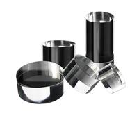 Barre ronde en acrylique, tige solide, 2 tiges de cheville, diamètre 30 mm, longueur 30-60 mm, transparente, for base d'affichage de bricolage(50mm)