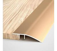 Barre Seuil De Porte Aluminium, Bande De Transition Tapis, Bande De Séparation Carrelage/stratifié, Comble Les Différences De Hauteur Entre 0.7-0.15cm(Gold)
