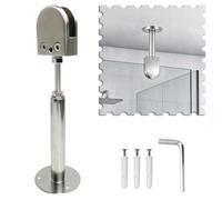 Barre Stabilisation Paroi Douche Fixation pour Verre, du Plafond à la Vitre | Bras de Stabilisation Télescopique en Acier Inoxydable pour Paroi de Douche en Verre Sans Cadre, Longueur 14-61 cm