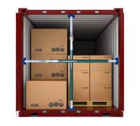 Barre stabilisatrice de chargement extensible avec coussinet antidérapant - 2 barres de charge (1,83-2,21 m/6-7,3 pi) pour camion-caisse, supporte 1102 lb/500 kg, empêche le glissement, idéa