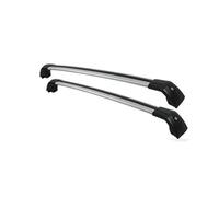 Barre Supérieure Voiture Barres De Toit 2 Pièces pour Samsung QM6, SUV 5 Portes, 2017-2023, Barres Latérales en Alliage D'aluminium, Rails Transversaux, Porte-Bagages, SUV(Black Silver)