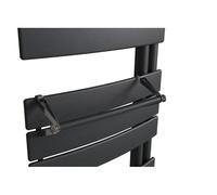 Barre support à embout anthracite pour sèche-serviettes lames plates - Atlantic 850226