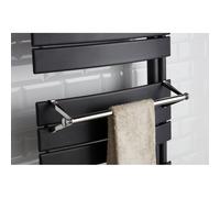 Barre support à embout chrome pour sèche-serviettes lames plates - Atlantic 850224