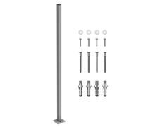 SONGMICS Poteau pour Caisson de Store, Barre de Support, pour ne Pas Monter au Mur, Compatible avec Stores Latéraux Simples en Aluminium, Gris GSA002