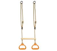 Barre suspendue pour enfants, barre suspendue pour enfants, balançoire trapèze réglable avec anneaux de gymnastique pour jouer en intérieur et en extérieur, entraînement de force et fitness pour les
