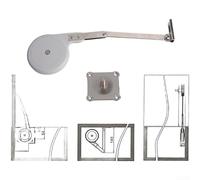 Barre tampon hydraulique pour armoire rabattable avec support d'amortissement vers le haut offrant un mouvement contrôlé et des caractéristiques de sécurité anti-pincement (B)