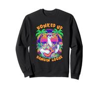 Barre tiki Style années 80 en Forme d'oie drôle pour Amoureux d'Hawaï Sweatshirt
