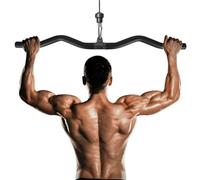 Barre Tirage Musculation, Barre Traction Triceps, Barre de Biceps 80 cm Noire, Barre de Traction pour la Maison, la Salle de Sport, Le Crossfit, la Musculation, la Musculation, Le Sport